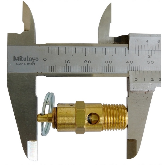 Válvula de segurança ou alívio 150 psi/libras (10,3 bar), rosca 1/4