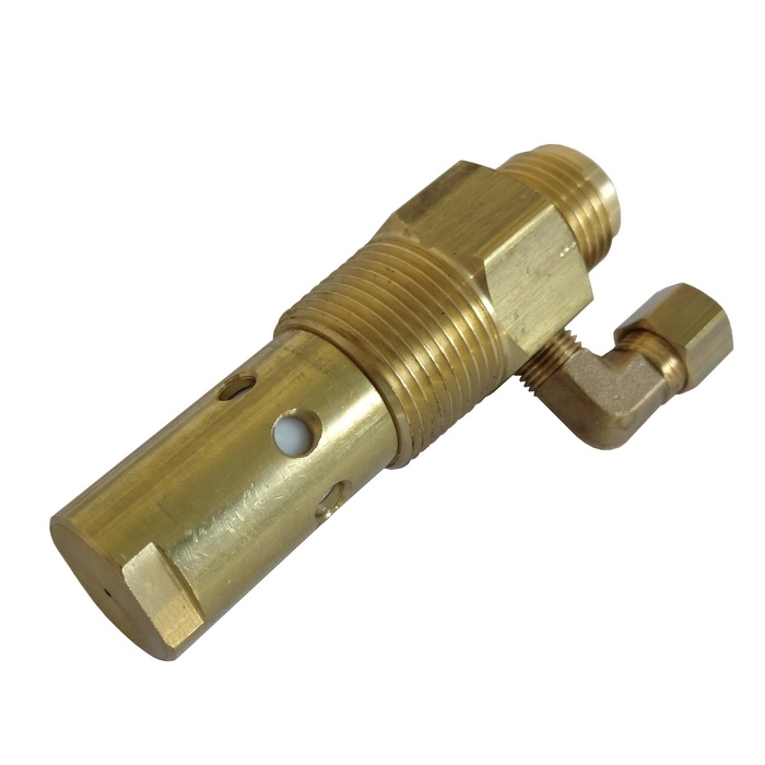 Válvula De Retenção 3/4" NPT X 1/2" BSP - 20 Máx, Com Pistão Em Teflon Para Compressor A Pistão c/ Cotovelo Tubo 1/4"