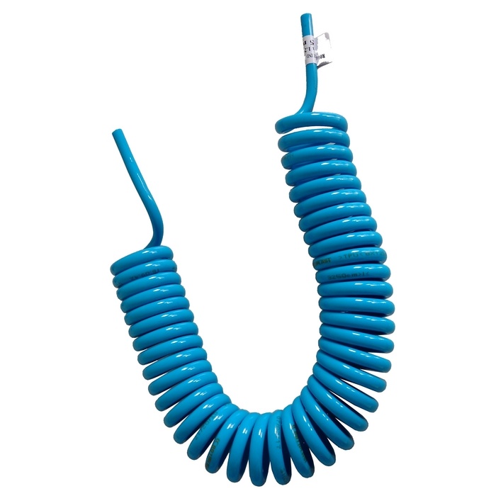 Mangueira espiral 8 mm x 5,0 metros linear em poliuretano na cor azul