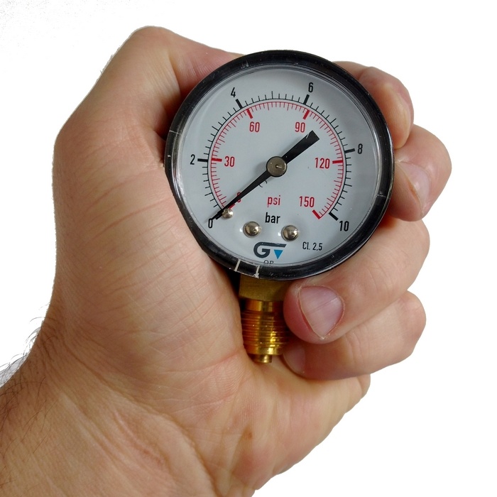 Manômetro vertical 150 psi /10 bar com rosca 1/4