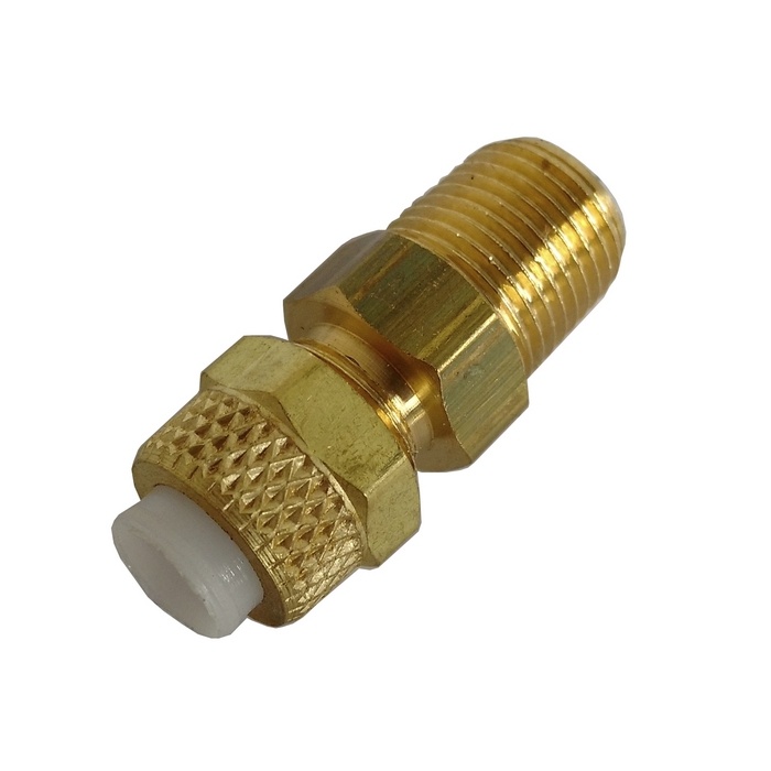 União Reta Tubo 1/4" x 1/4" NPT Em Latão - Poly-flo