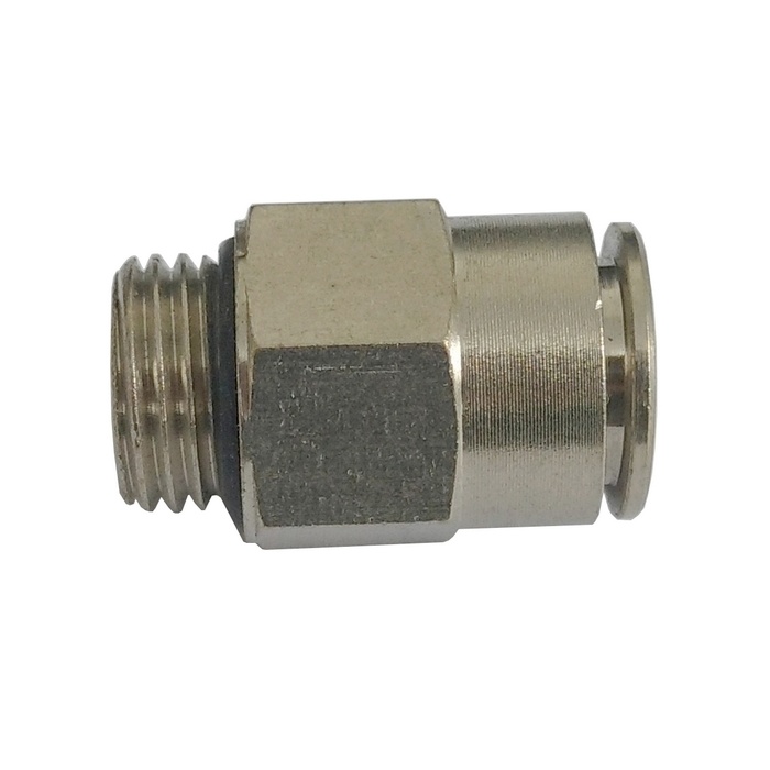 Conector reto tubo 8 x rosca macho 1/8