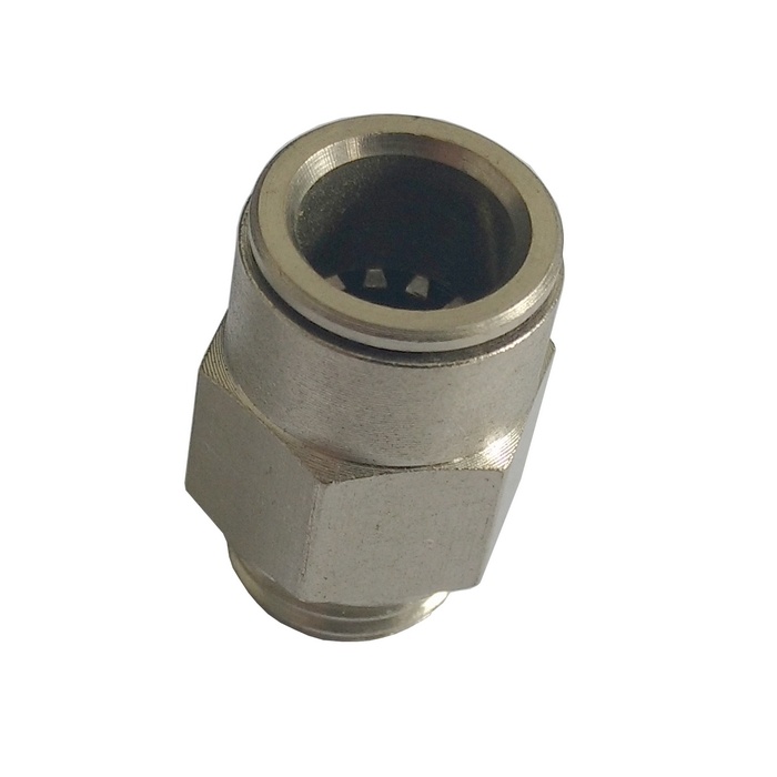 Conector reto tubo 8 x rosca macho 1/8
