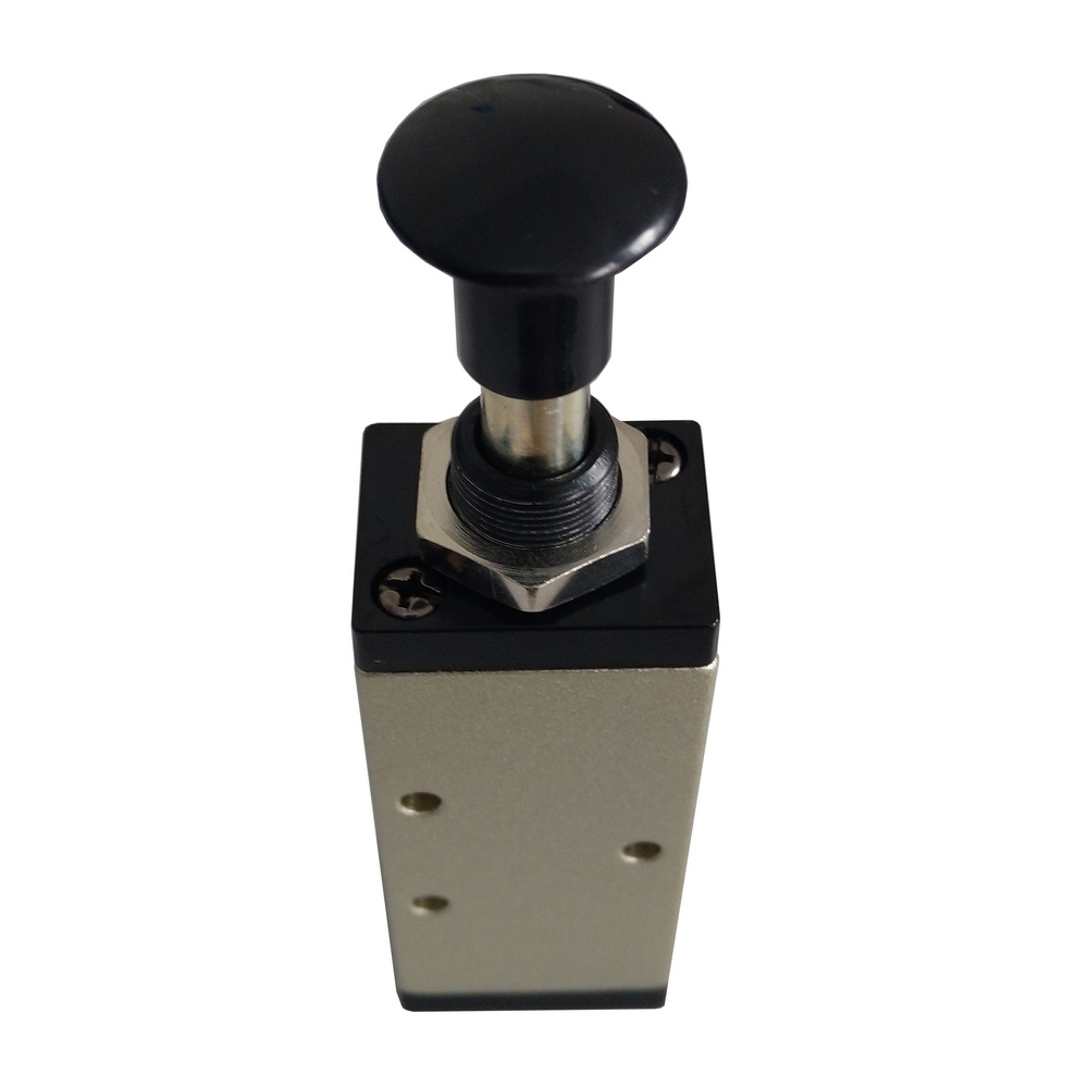 Válvula Botão Mola 1/4 5/2 vias