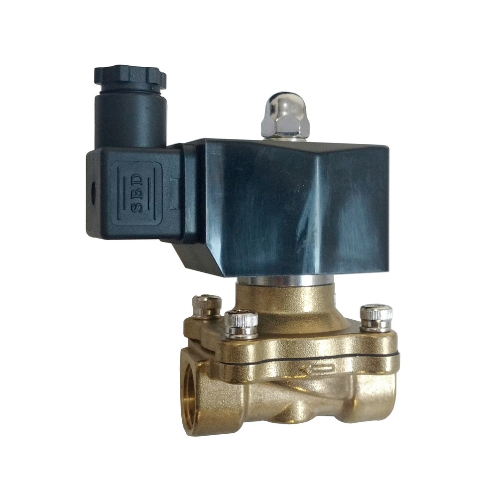 Válvula Solenóide Mola 1/2" 2/2" Vias 24 VCC P/ Ar e Água Quente C/ Vedação Viton (2W16015VE4)