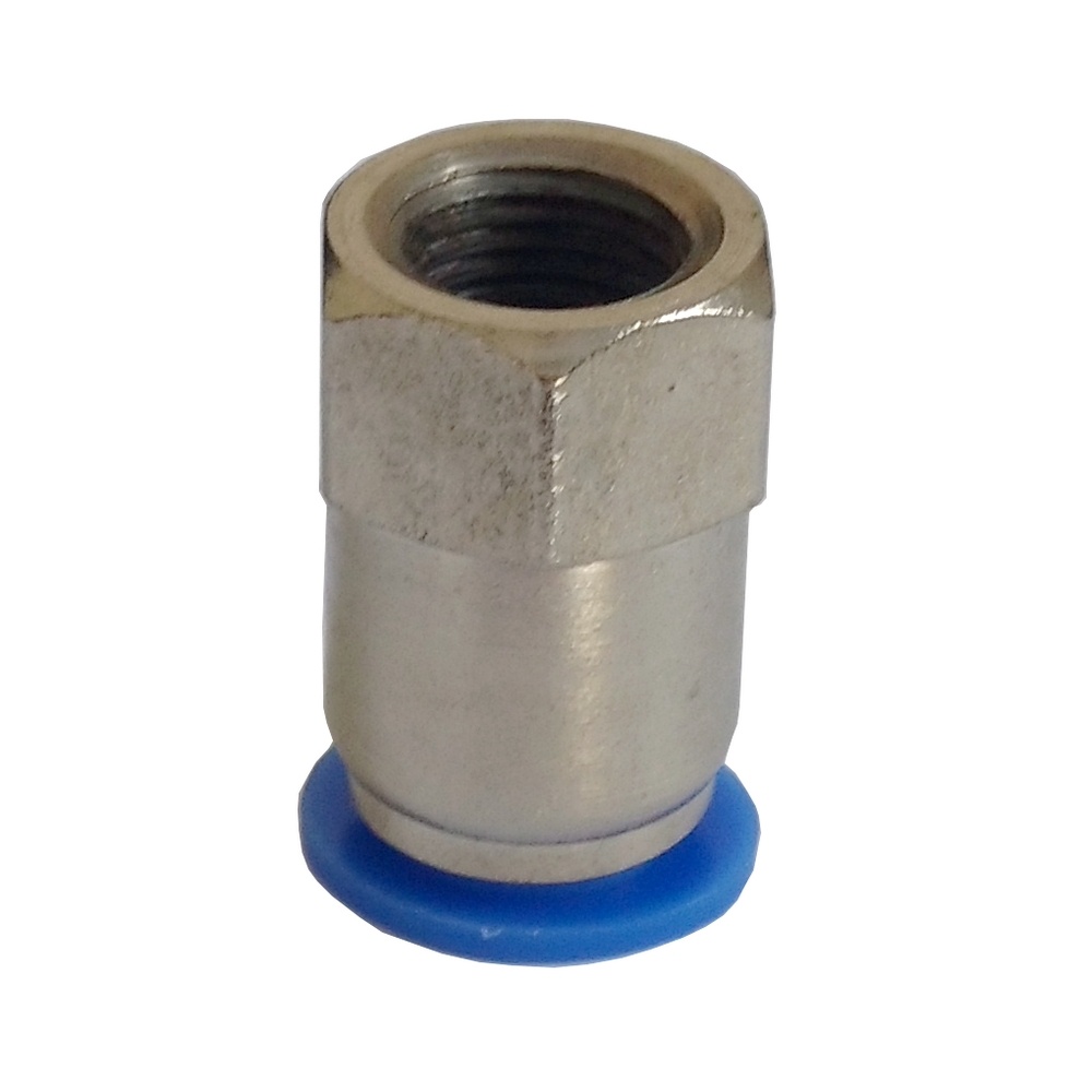 Conector Reto Tubo 6 x Rosca Fêmea 1/8