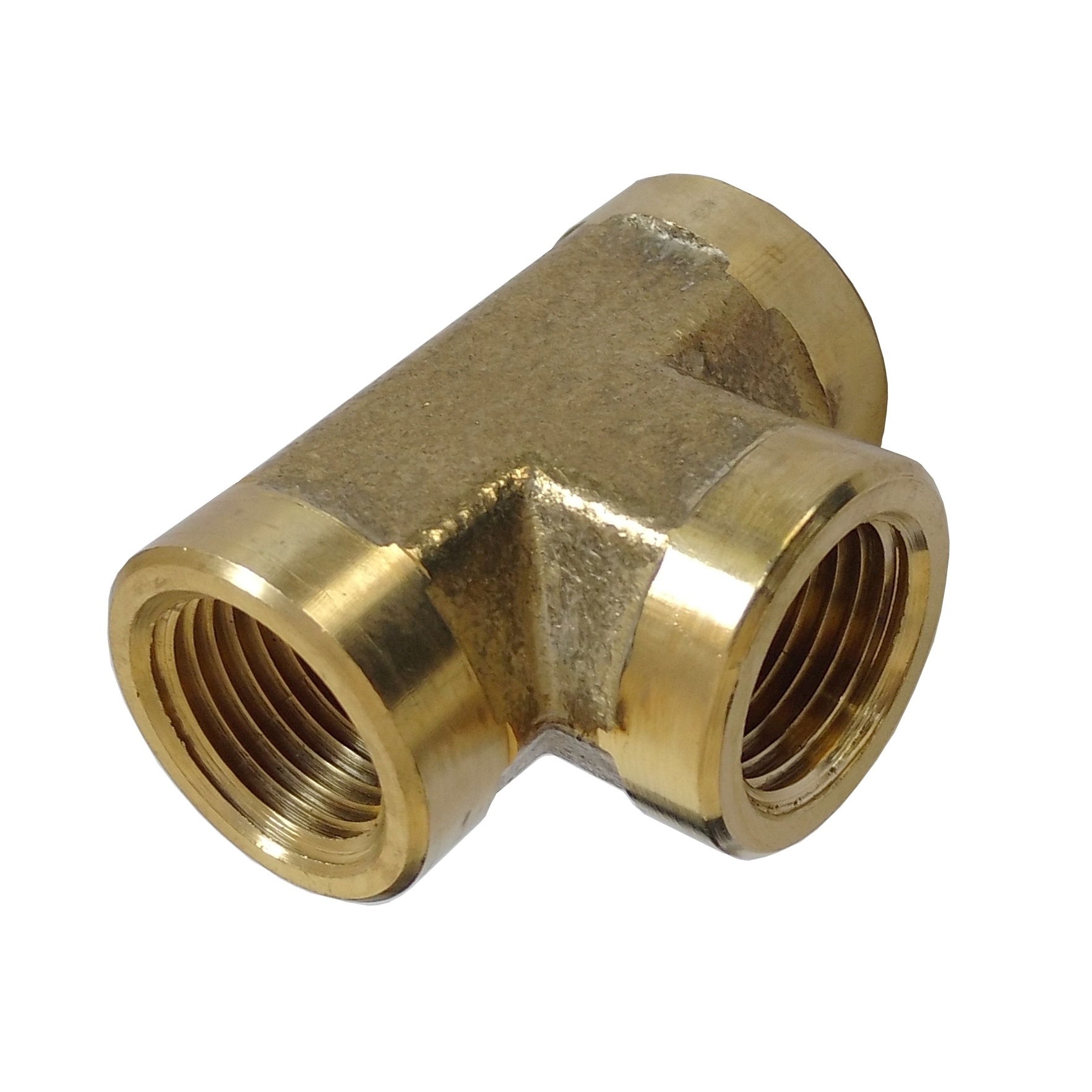 Tee Rosca Fêmea 1/2" NPT Em Latão