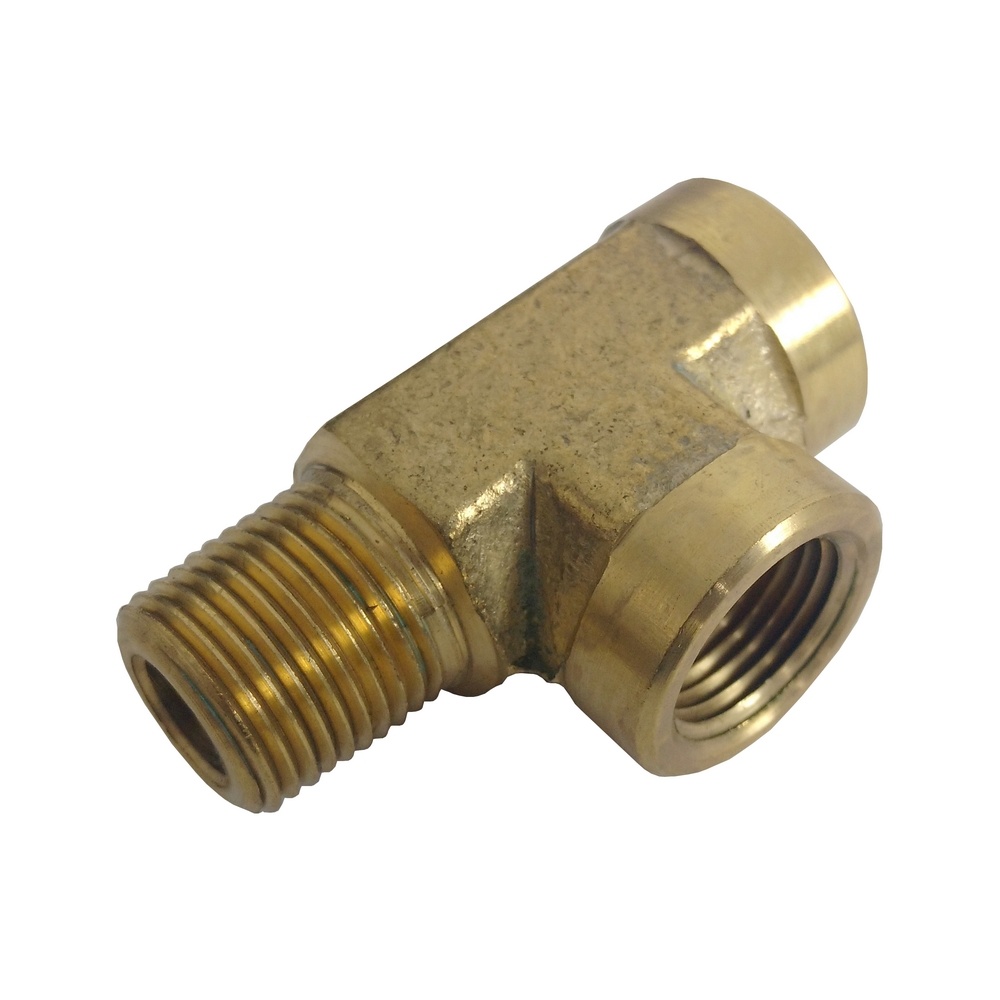 Tee Macho Lateral 1/8" NPT em latão