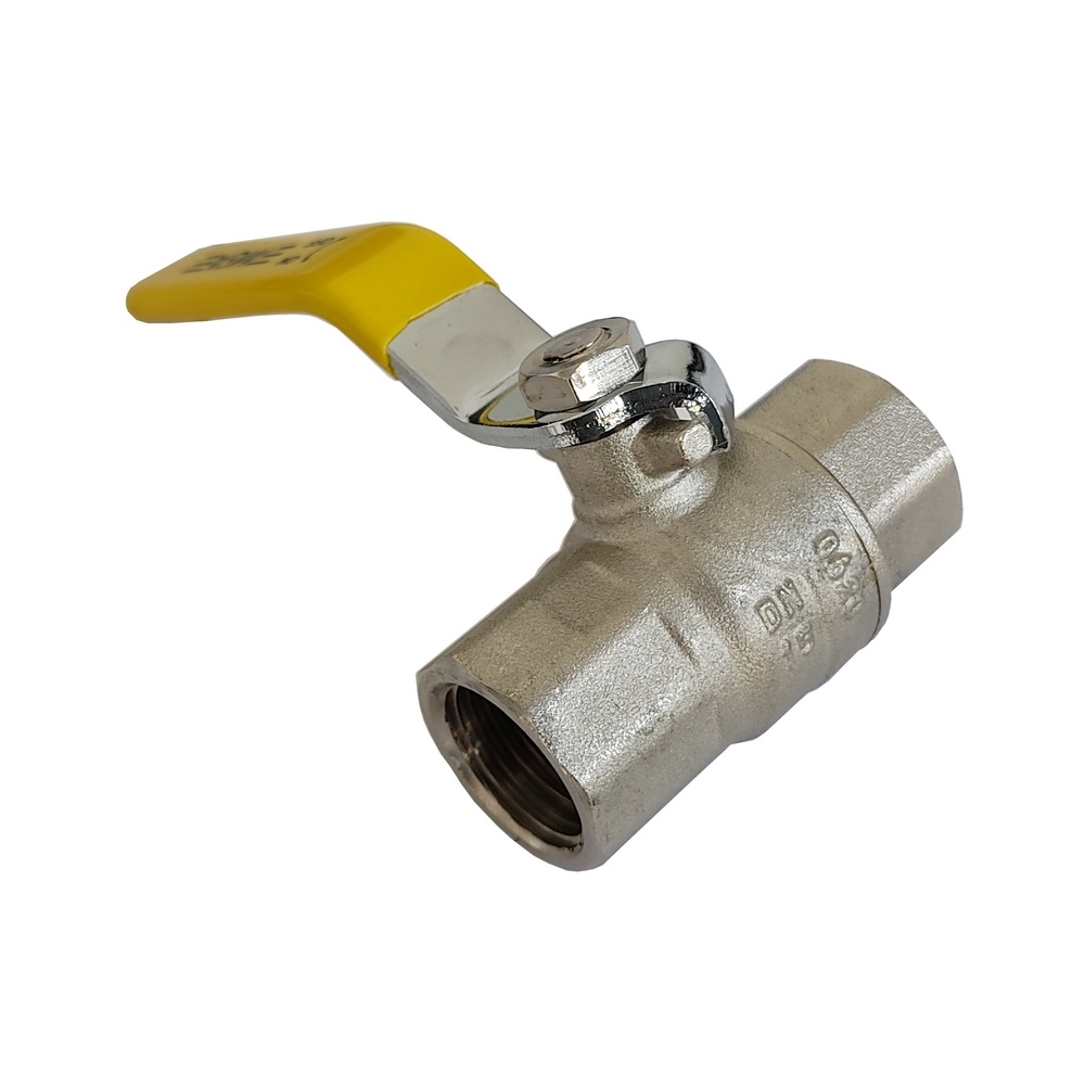 Válvula de Esfera Rosca 1/2" NPT Monobloco PN 40 p/ Rede de Gás C/ Acionamento Alavanca