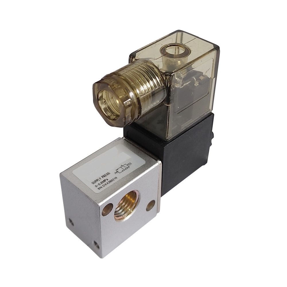 Válvula Solenóide Mini 1/4 3/2 Vias 024 VCC