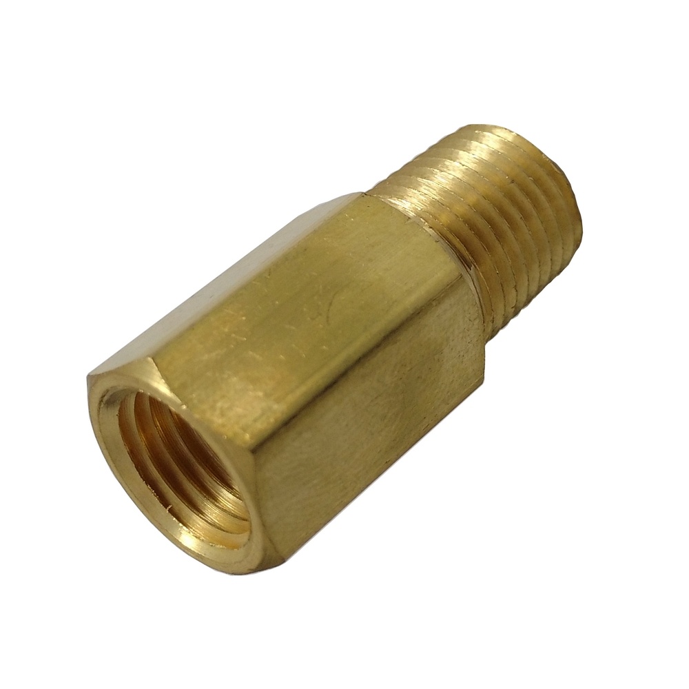 Adaptador Macho 1/8" NPT x Fêmea 1/4" NPT Em Latão 