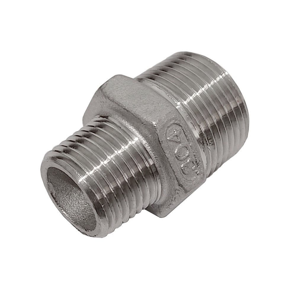 Niple De Redução 3/4" x 1/2" BSPT - Aço Inox 304