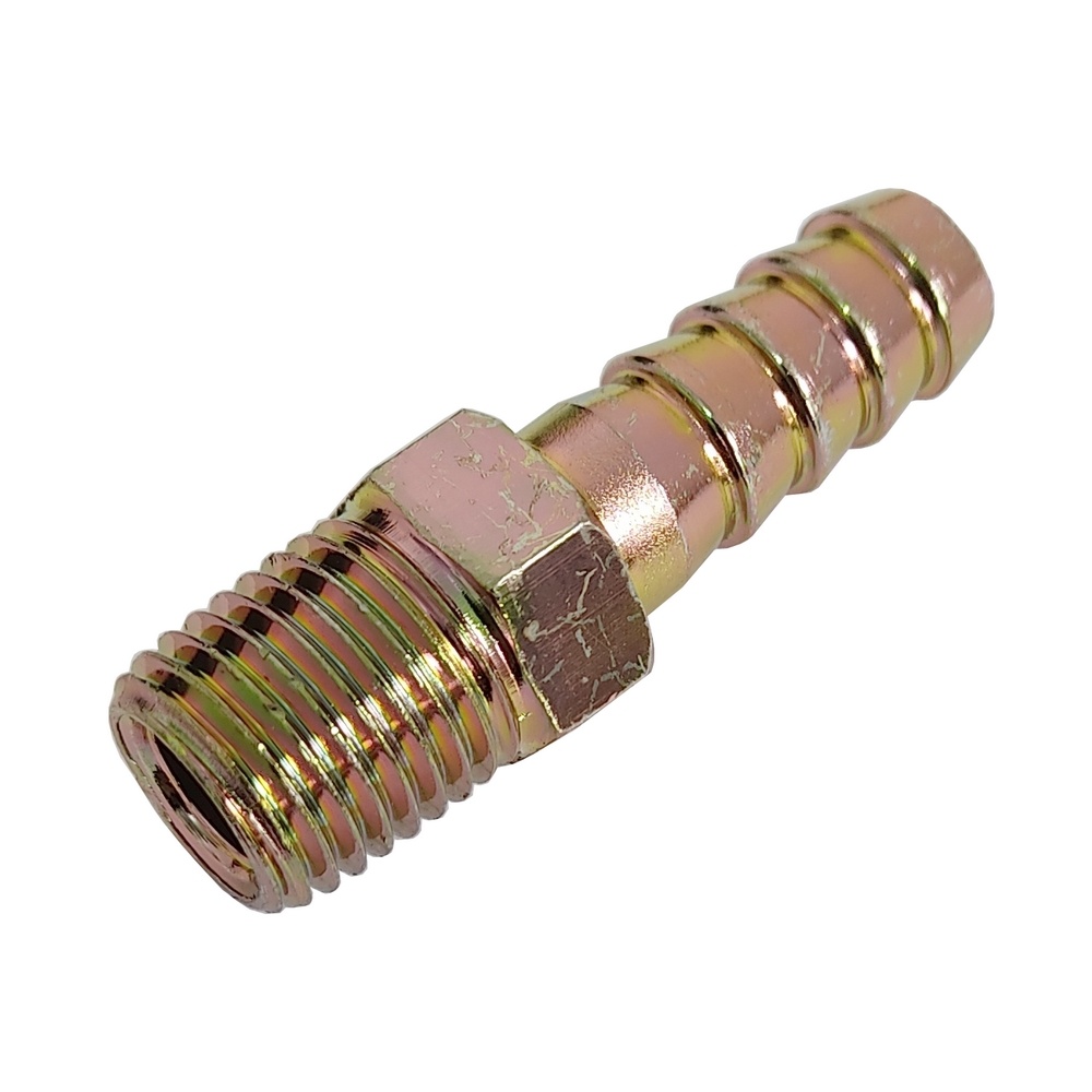 Espigão p/ Mangueira 3/8" x Rosca Macho 3/8" NPT Em Aço Zincado