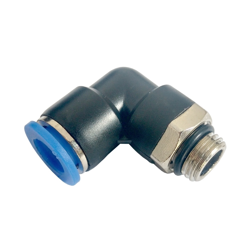 Cotovelo Tubo 4 x Rosca Macho 1/2" BSP - PL-G (Conexão Pneumática Instantânea)