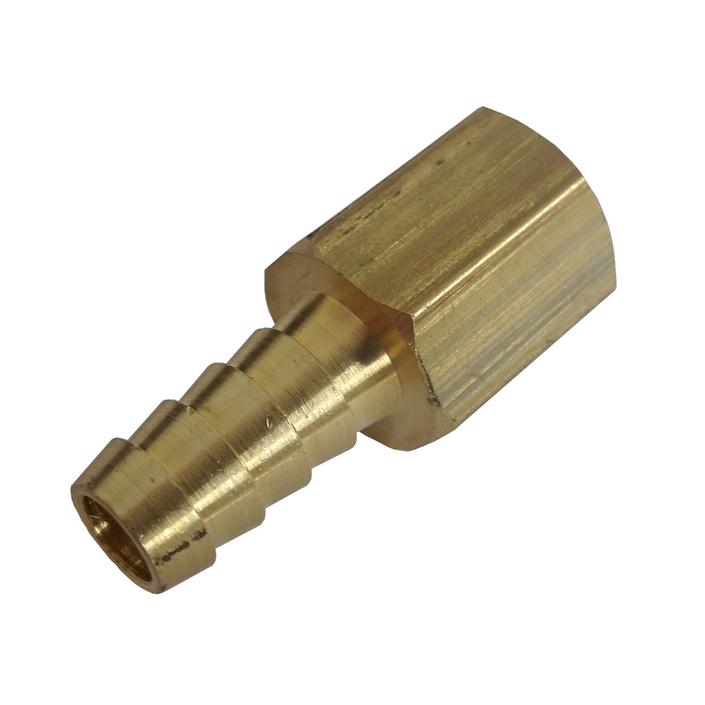 Espigão p/ Mangueira 1/4" x Rosca Fêmea 1/8" NPT Em Latão