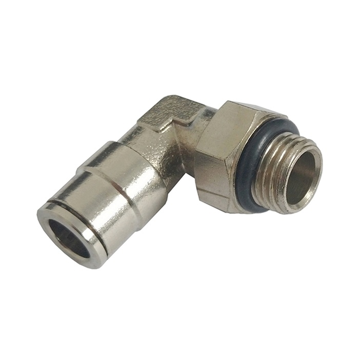 Cotovelo Tubo 12 x Rosca Macho 1/2" BSP - MPL-G (Conexão Pneumática Metálica)