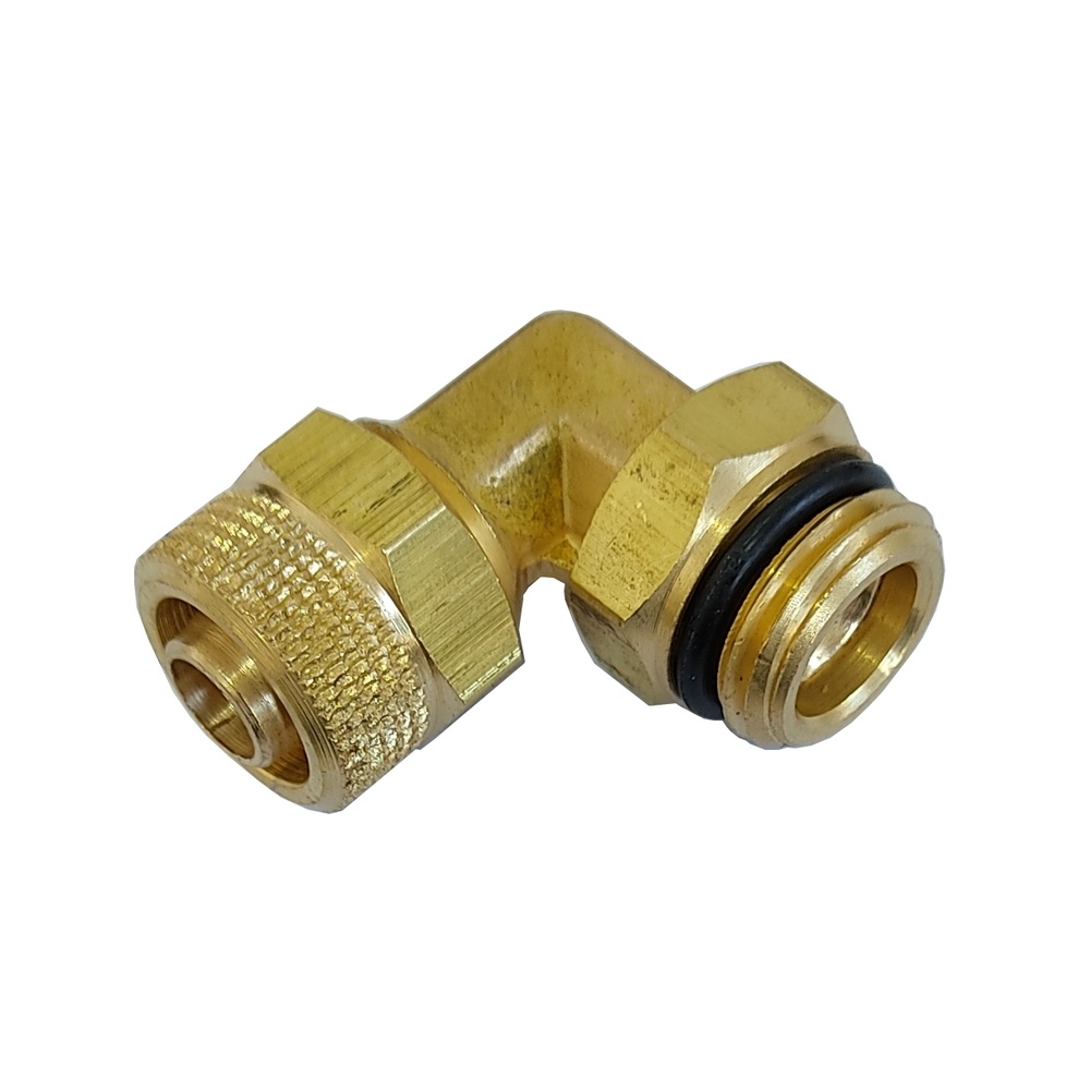 Cotovelo Macho 8 x 3/8" BSP Giratório c/ O´ring - Linha 400 Pneumática Industrial