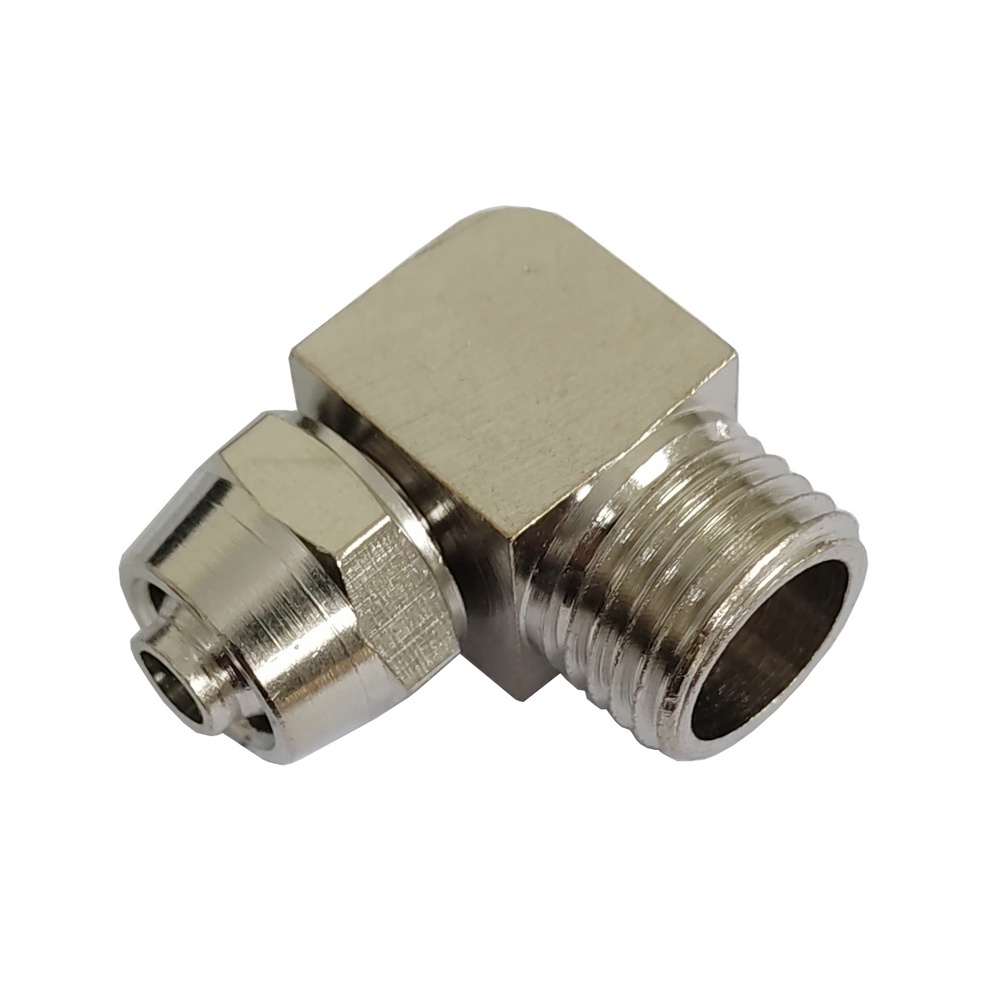 Cotovelo 12 mm x 1/4" BSP Dois Toques Niquelada