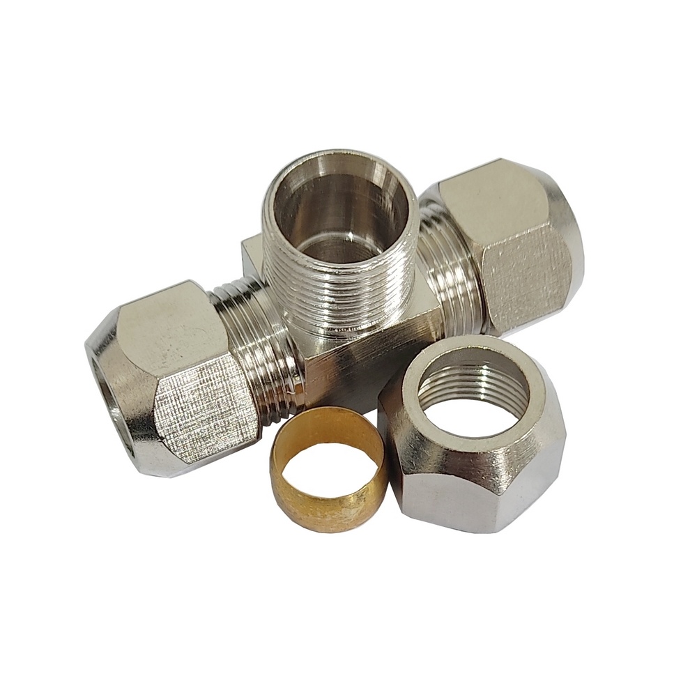 Tee União 12 mm Dois Toques Niquelada