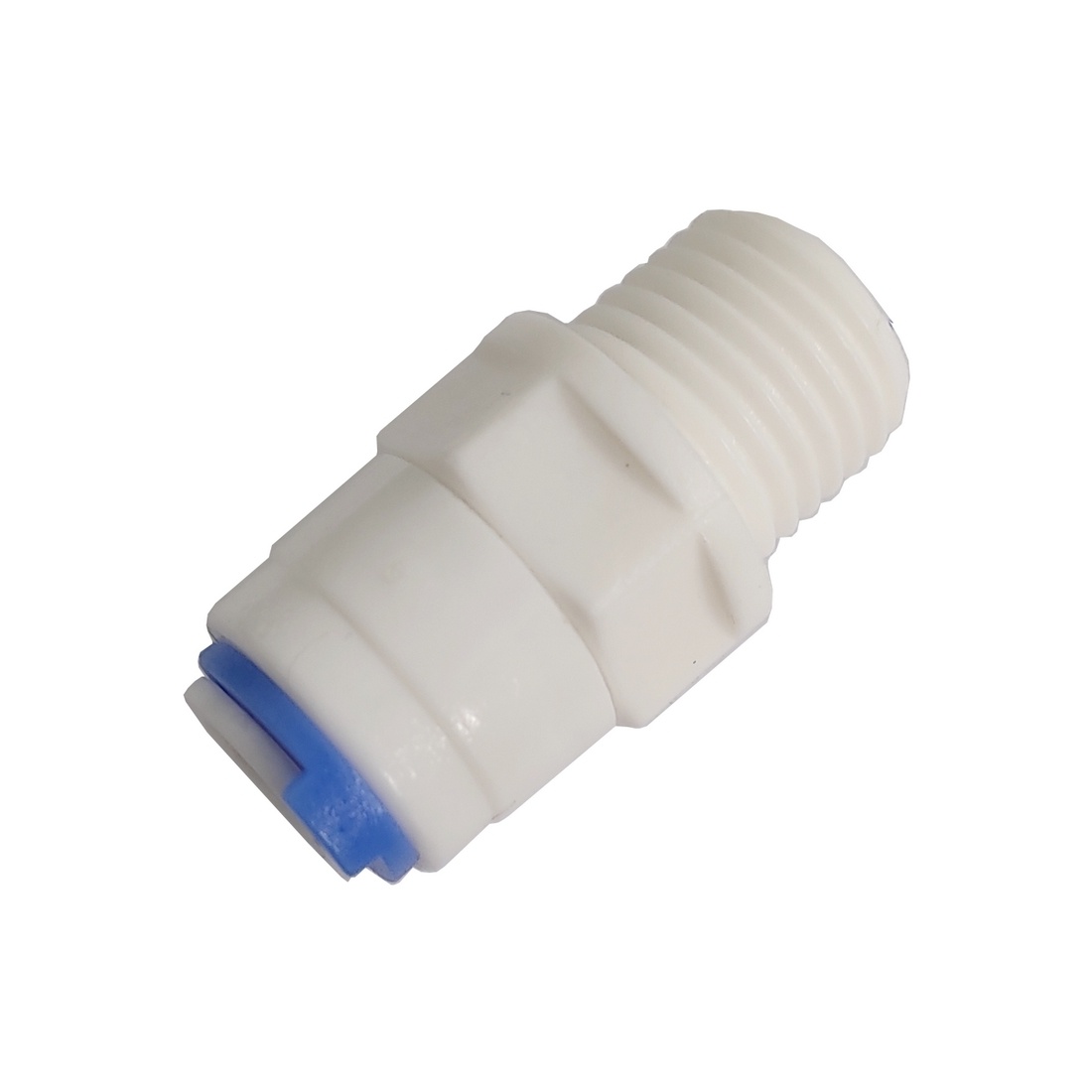 Conector Reto Tubo 1/4" x Rosca Macho 1/4" BSP Para Água (Conexão Instantânea)