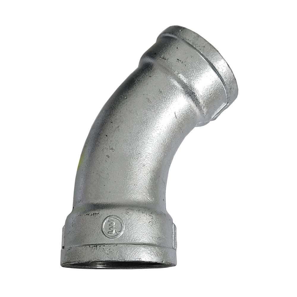Curva Fêmea 45º 1.1/2" BSP - Galvanizada