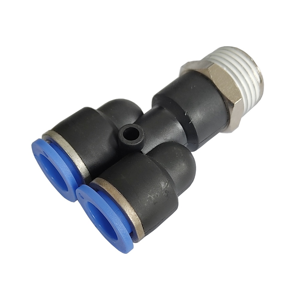 Y Macho Tubo 4 mm x 1/8