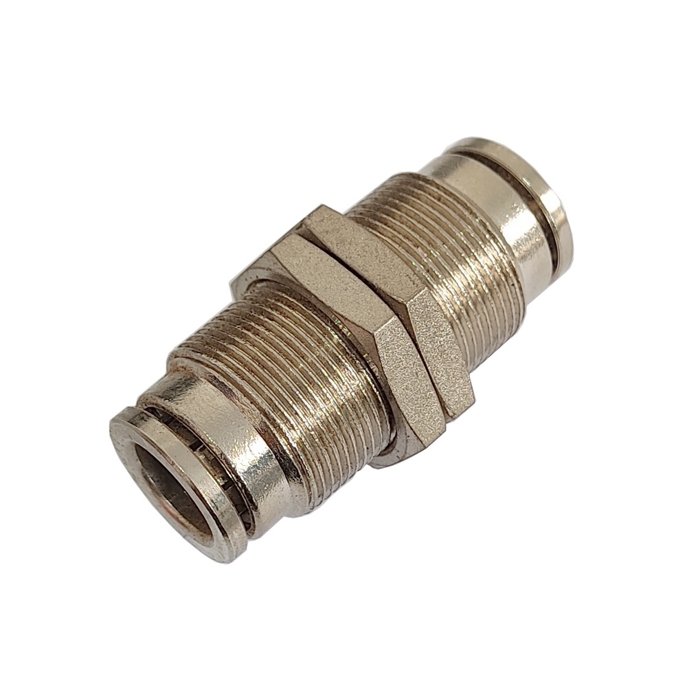 União 12 mm P/ Painel - MPMM (Conexão Pneumática Metálica)