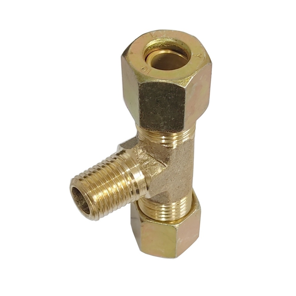 Tee Macho Central Tubo 10 mm x 1/4