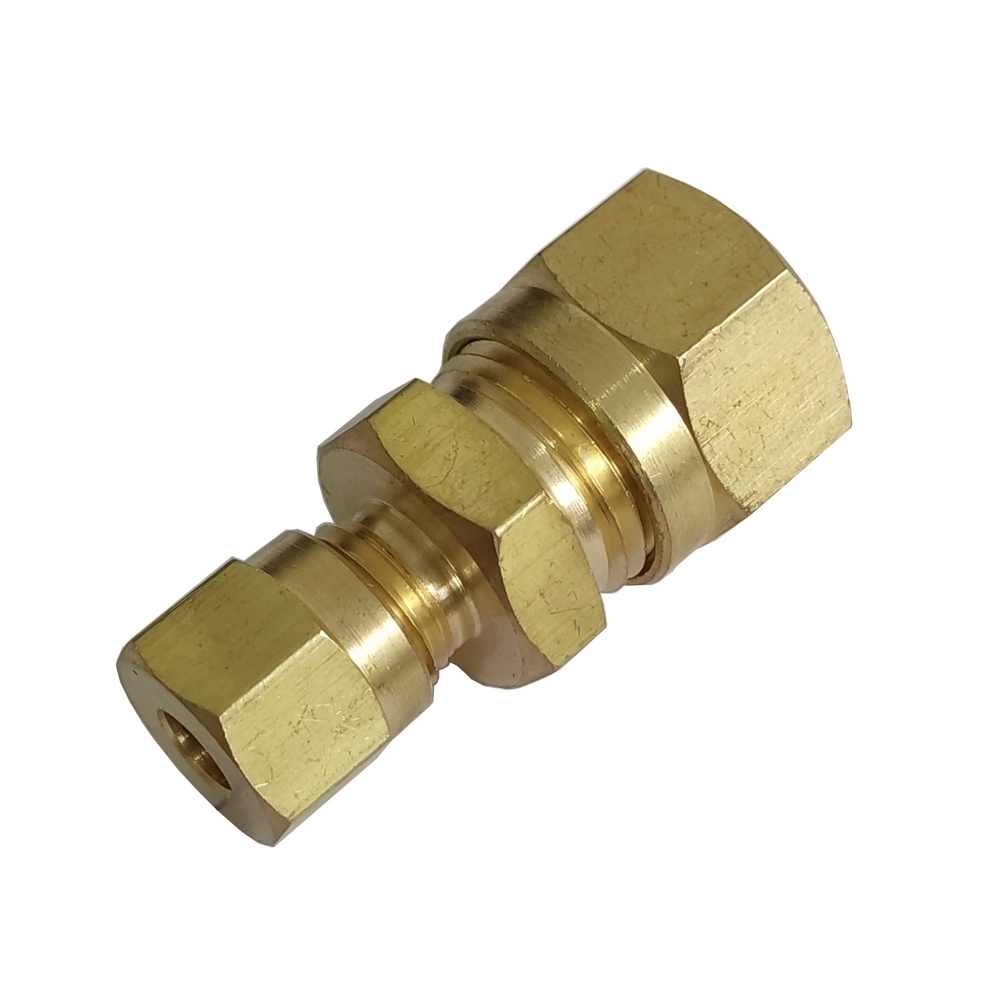 União Redução Tubo 6 mm x tubo 4 mm em Latão