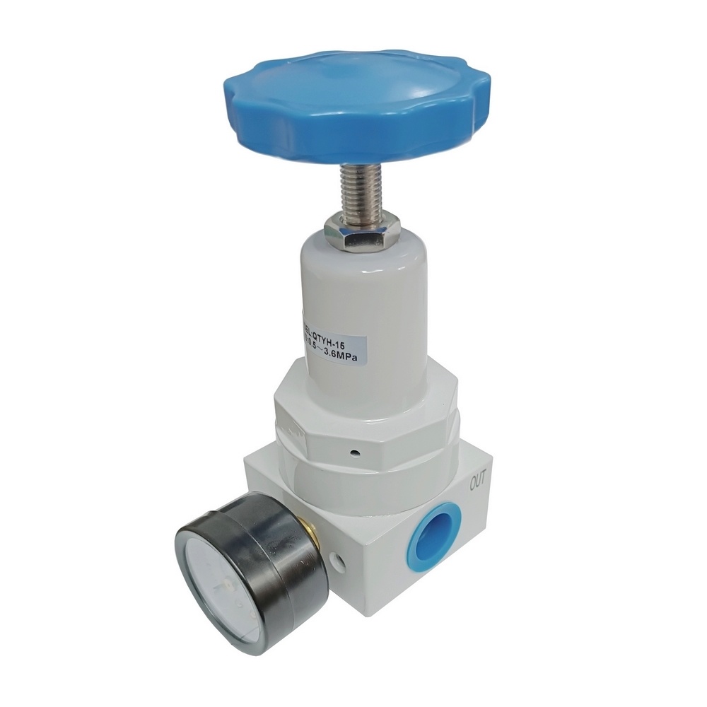 Regulador de Alta Pressão Rosca 1" BSP c/ Manômetro Modelo: QTYH25 (5 à 36 Bar )