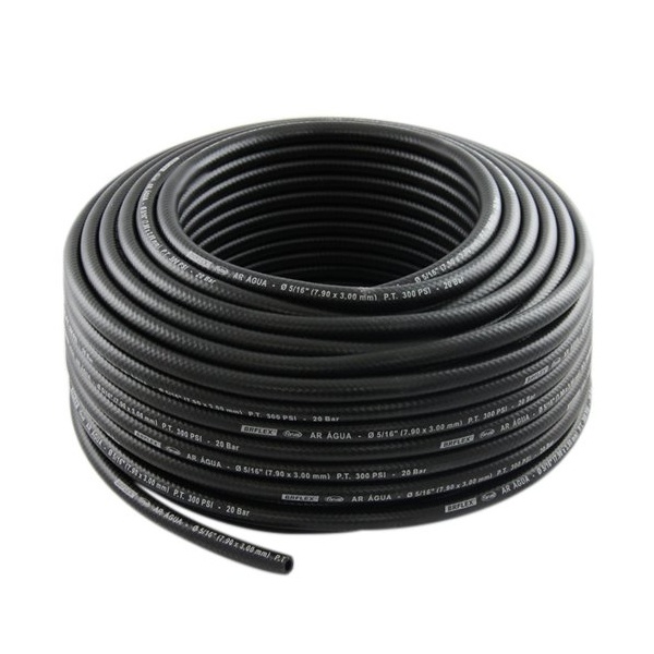 Mangueira Preta 5/8" De Borracha Sintética PT-300 Ar-Press - 300 Libras / psi (Preço por Metro)
