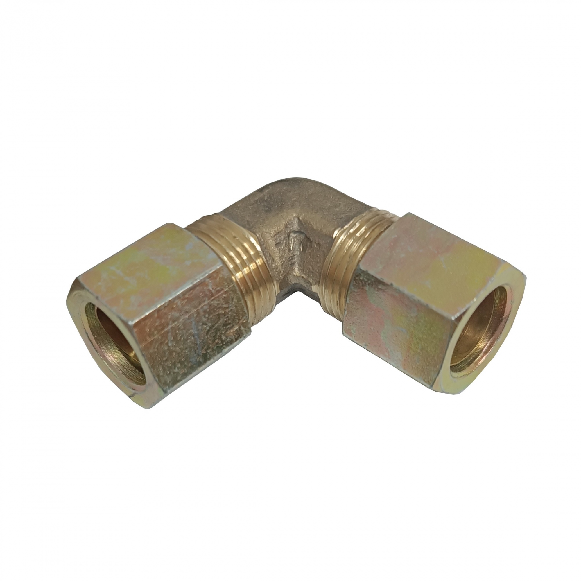 Cotovelo União Tubo 8 mm - Latão c/ Porca em Aço