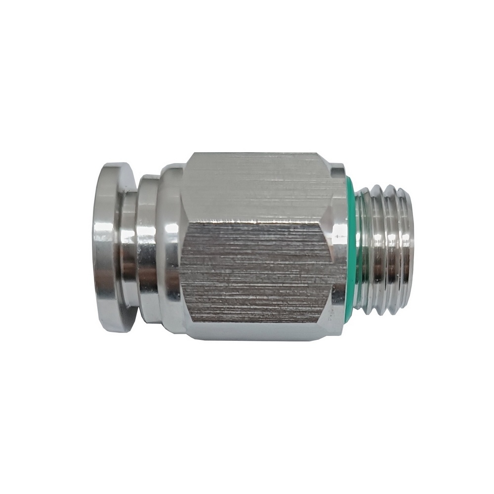 Conector Reto Tubo 10 x Rosca Macho 1/4