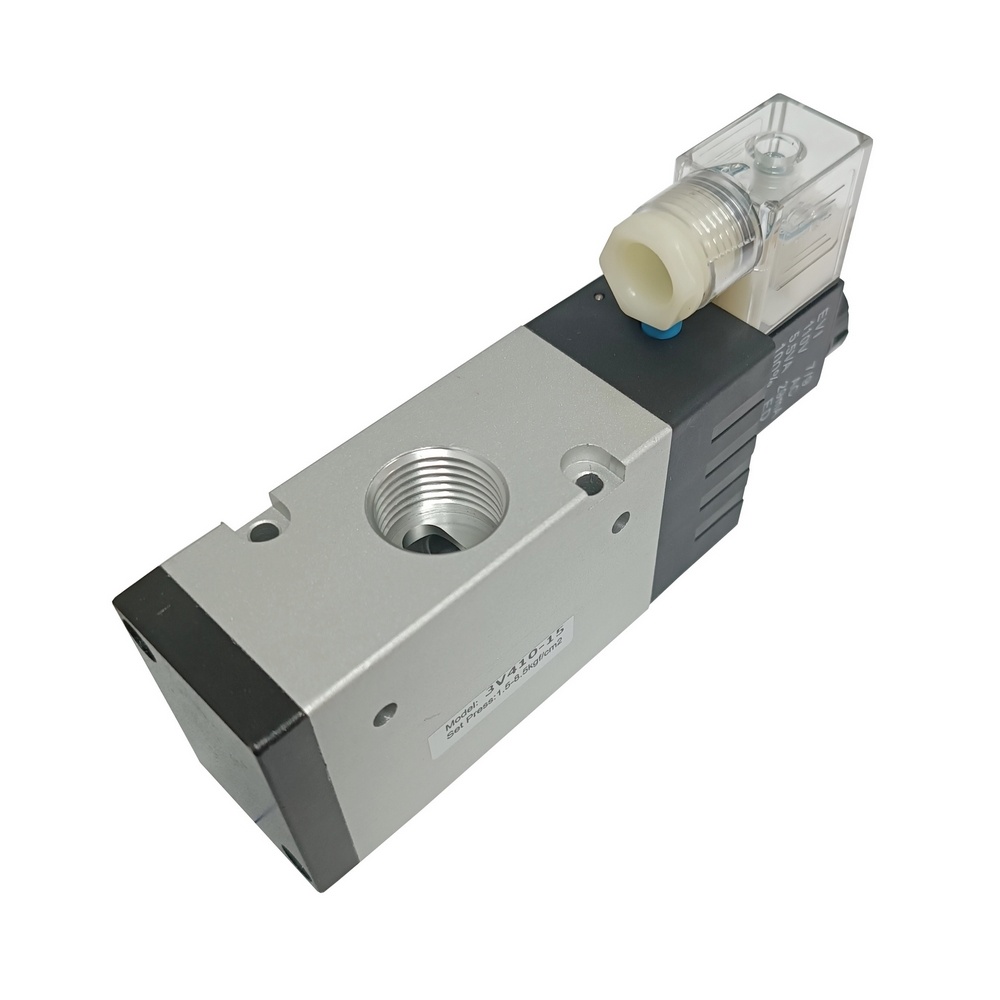 Válvula Solenóide/Mola 1/2" 3/2" Vias 110 VCA - Modelo 3V410-15