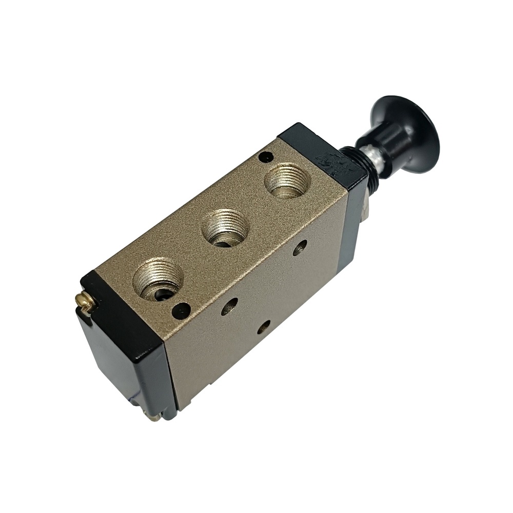 Válvula botão/mola 1/8 5/2 vias