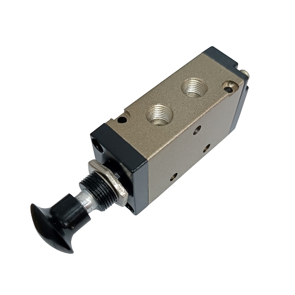 Válvula botão/mola 1/8 5/2 vias