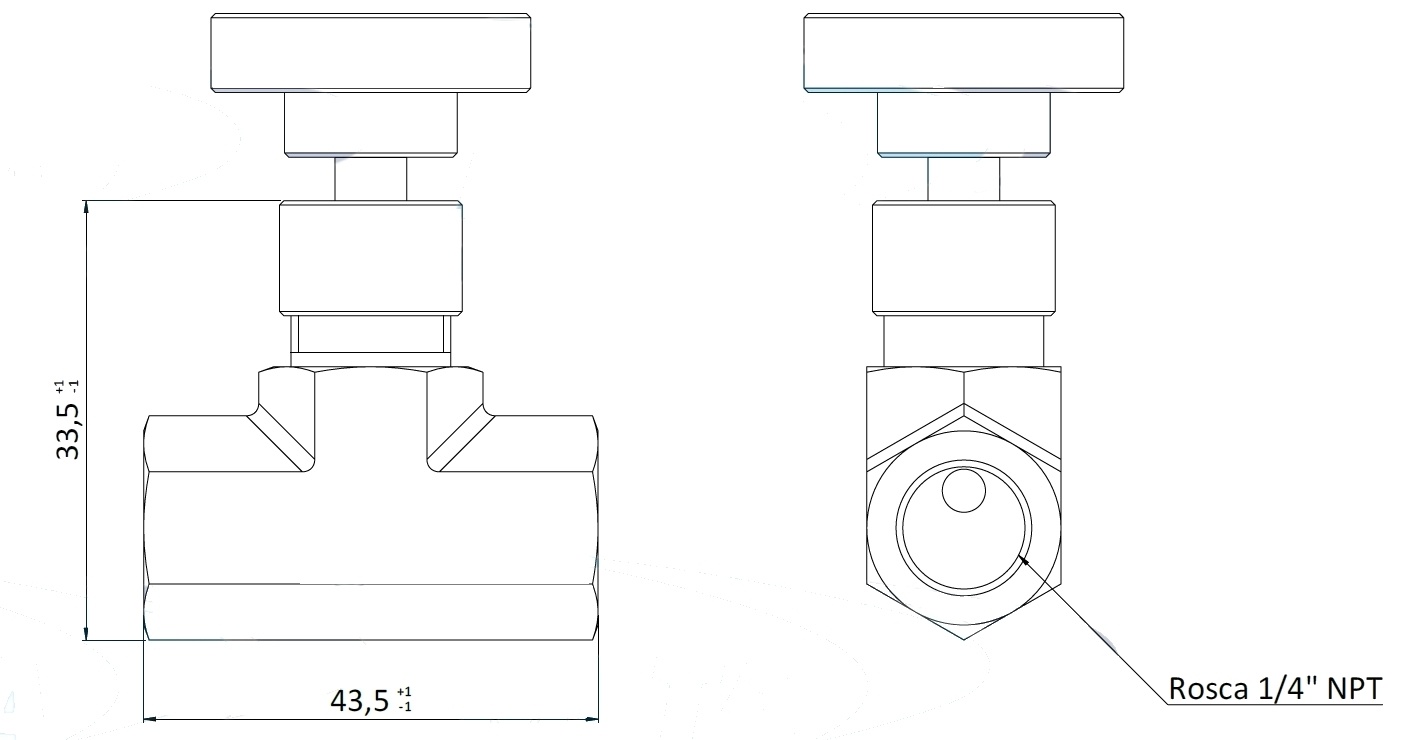 Registro Agulha Rosca Fêmea 1/4