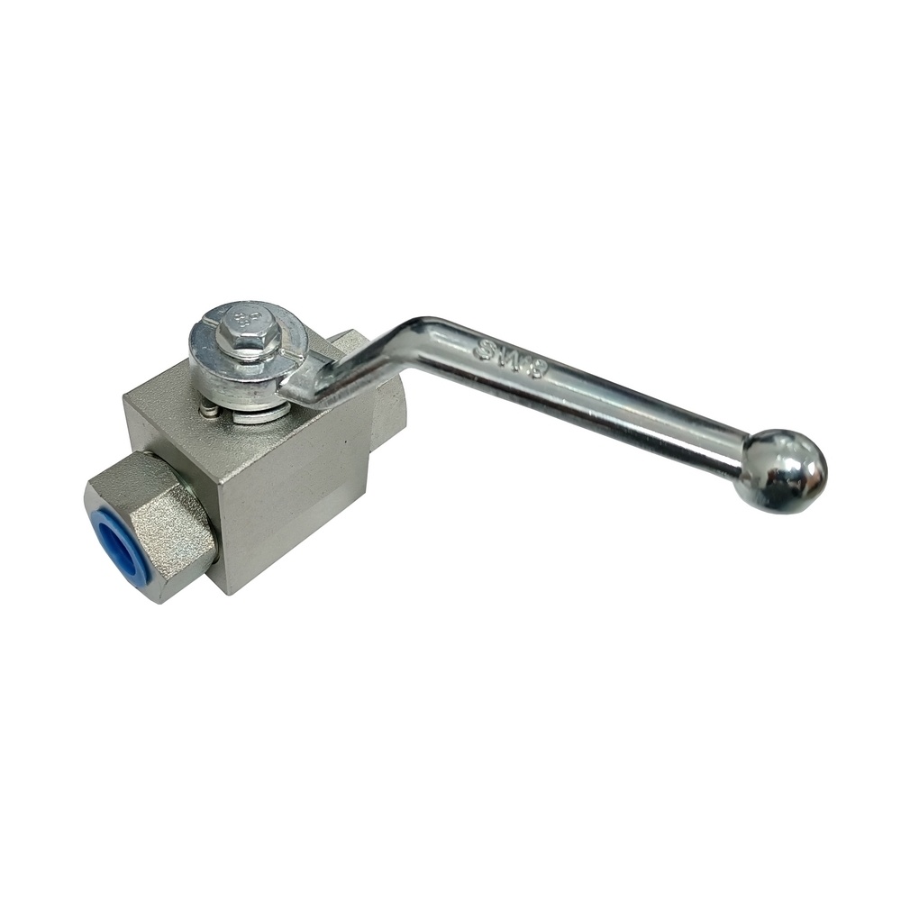 Válvula de Esfera Hidráulica Alta Pressão 3/4" BSP 400 Bar - Aço Carbono