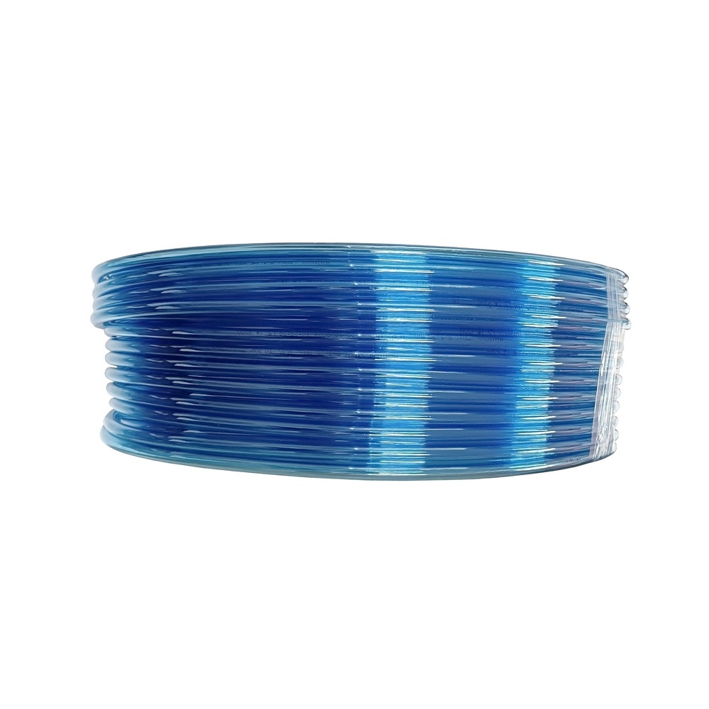 Mangueira / Tubo PU 4 mm x 0,75 em Poliuretano na Cor Azul Translúcido (Preço Por Metro)