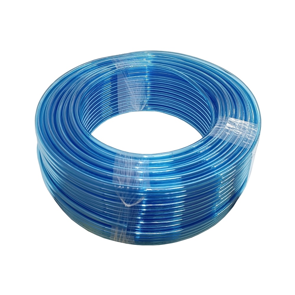 Mangueira / Tubo PU 8 mm x 1,25 Em Poliuretano na Cor Azul Translúcido (Preço Por Metro)