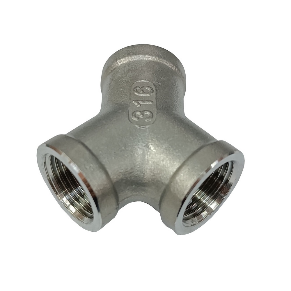 Tê 45º Fêmea 1.1/2" BSP - Aço Inox 316