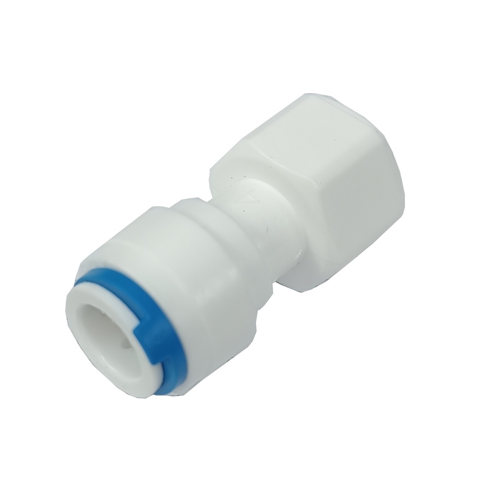 Conector Fêmea Tubo 3/8" x Rosca Macho 1/4" BSP Para Água (Conexão Instantânea)