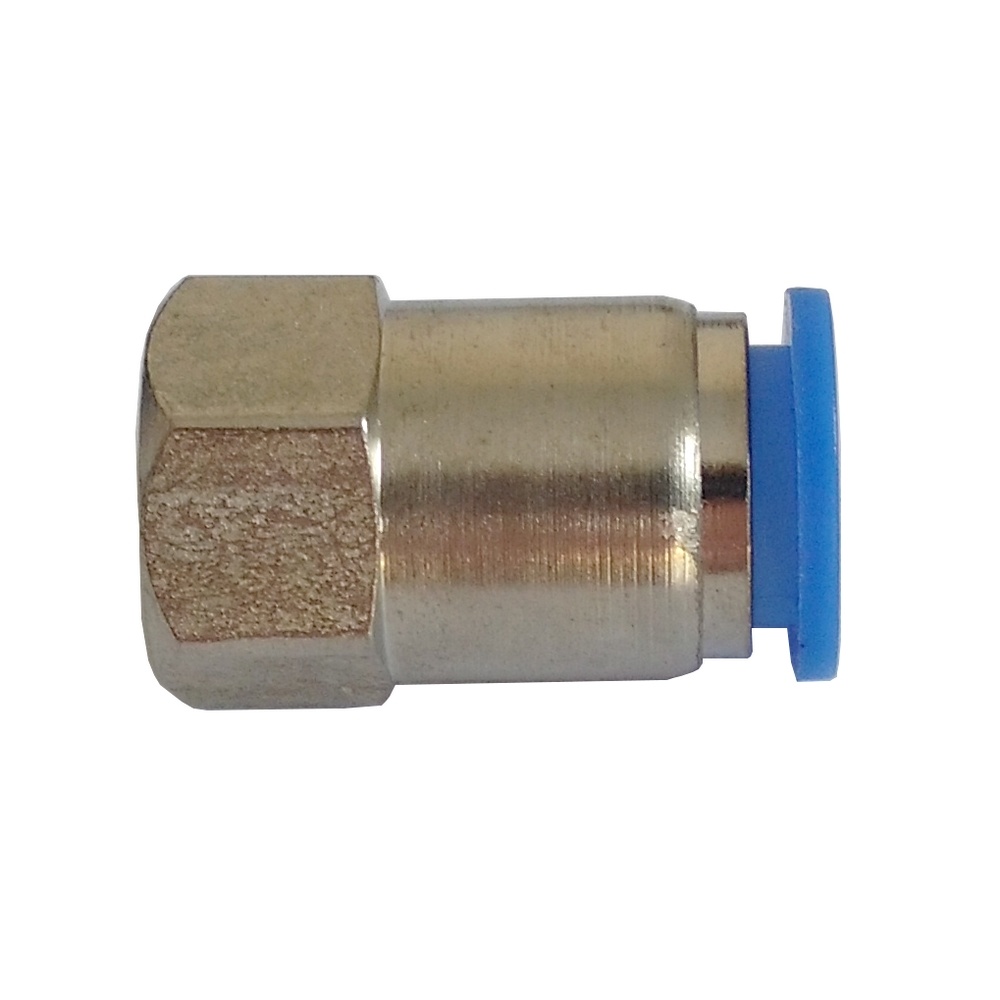 Conector Reto Tubo 8 mm x Rosca Fêmea 1/8