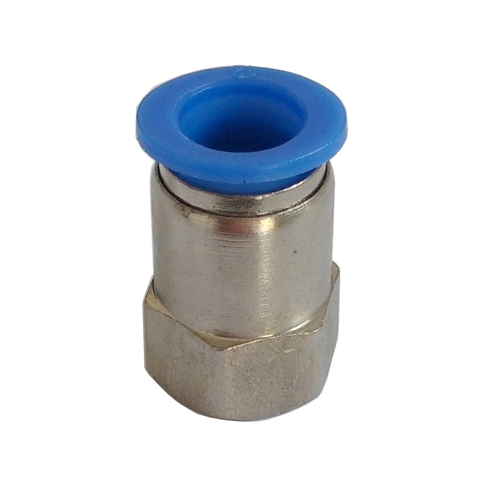 Conector Reto Tubo 8 mm x Rosca Fêmea 1/8