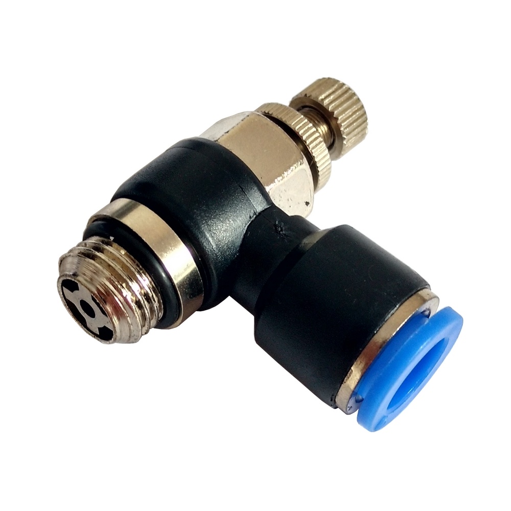 Regulador De Fluxo Tubo 8 x 1/4" BSP - NSE-G (Conexão Pneumática Instantânea)