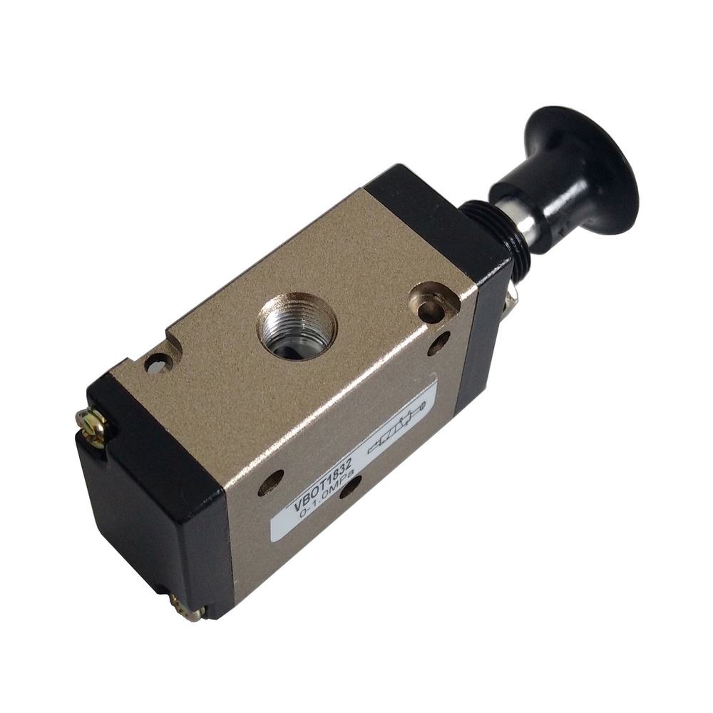 Válvula botão/trava 1/8 3/2 vias